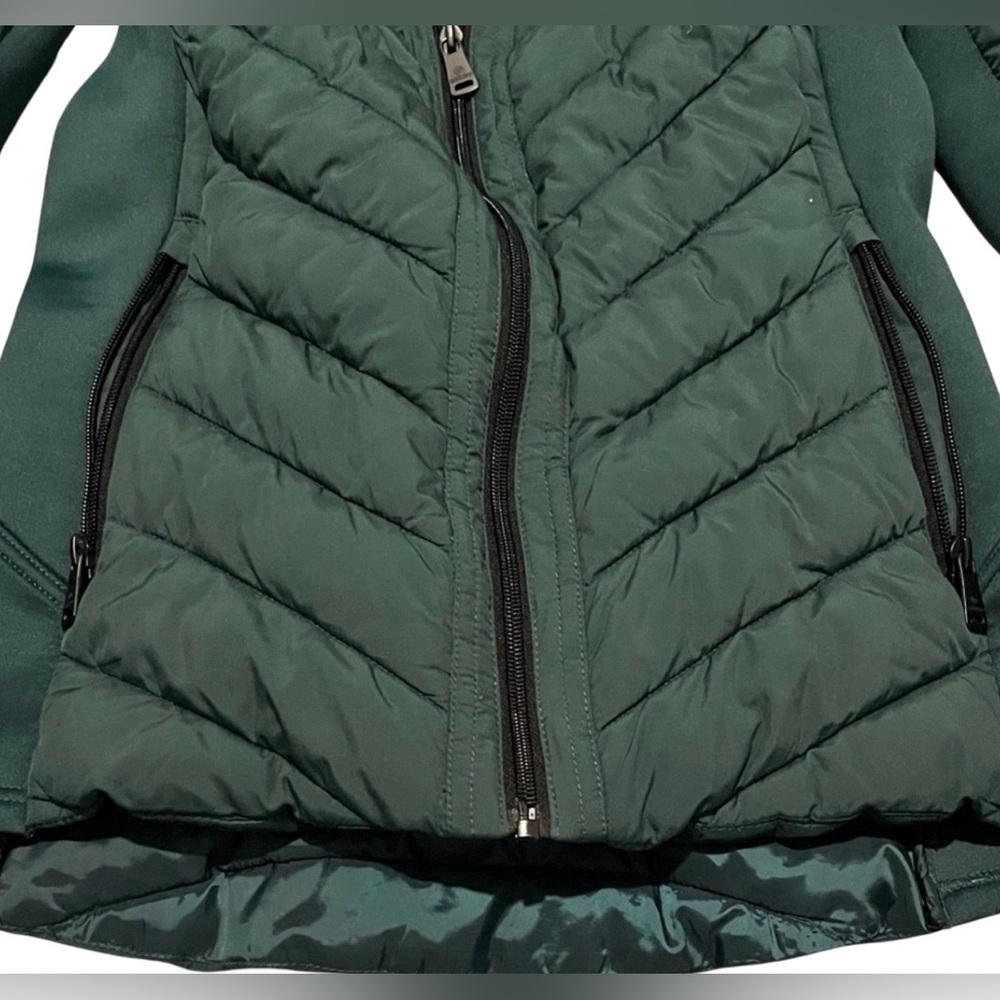 Bernardo Emerald Stretch Puffer Jacket Hooded Quilted Winter Coat Waterproof, S - Picture 5 of 11